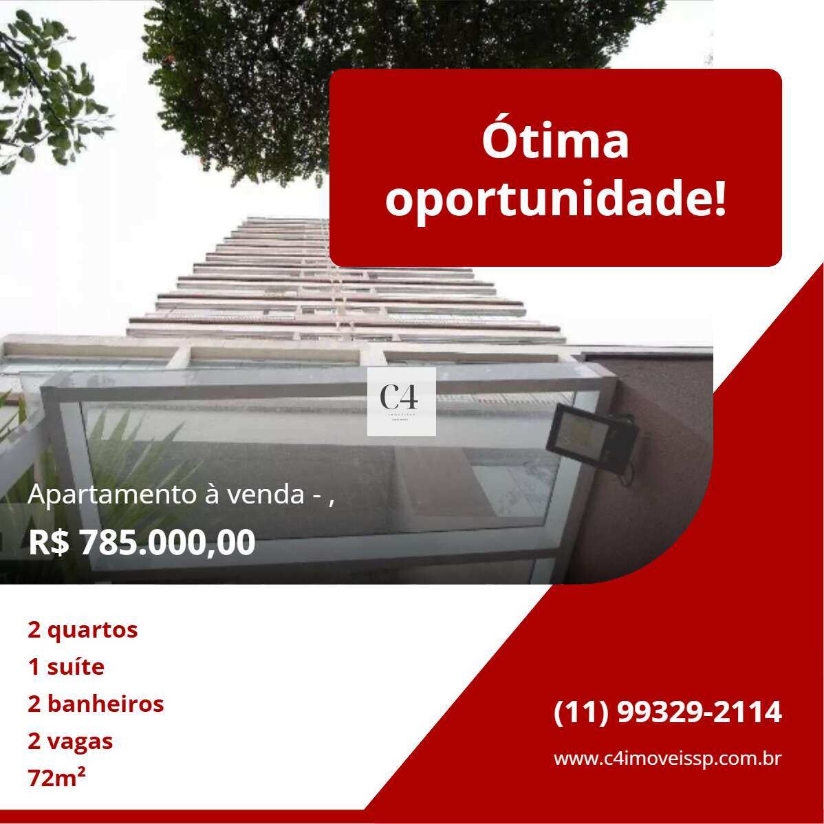 OPORTUNIDADE: Totalmente reformado com 2 vagas - Varanda com potencial para gourmet - Condominio Vivier - 72m2 - - C4 Imóveissp / Cristianne Junqueira Rodrigues - Creci 152368